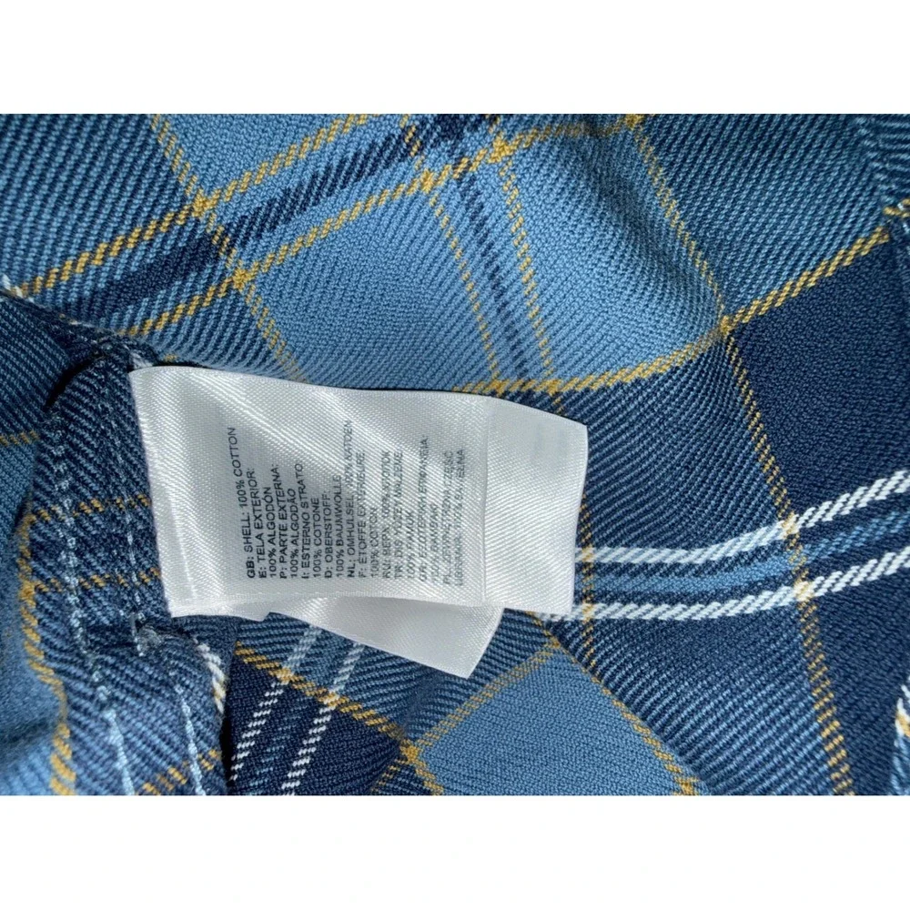 The North Face Plaid Flannel Shirt Long Sleeve Men's Size Medium Blue‎